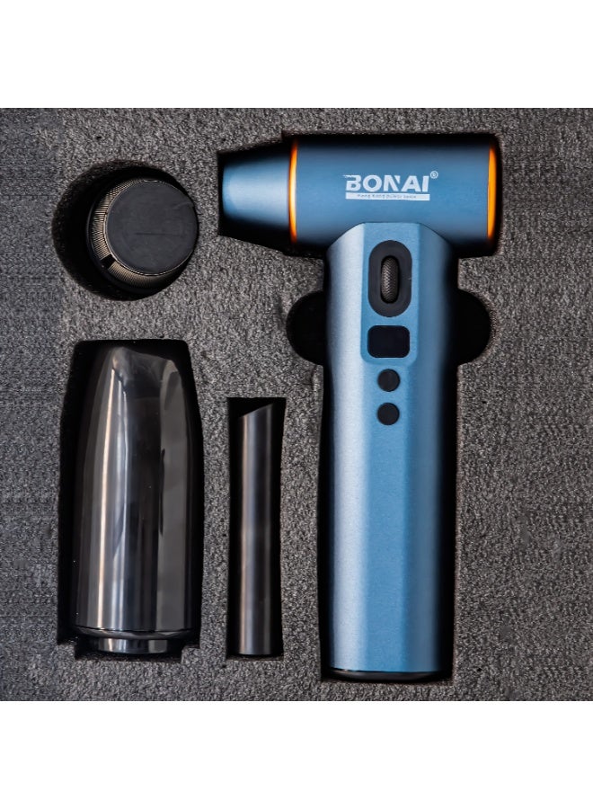 Bonai Mini Multifunctional Turbo Fan for Electronics & Keyboard Cleaning, BBQ Charcoal Starter, Vacuum & Blower, Blower Mode, Rechargeable Battery, Digital Display, LED Light, BN-HK123 - Image 2